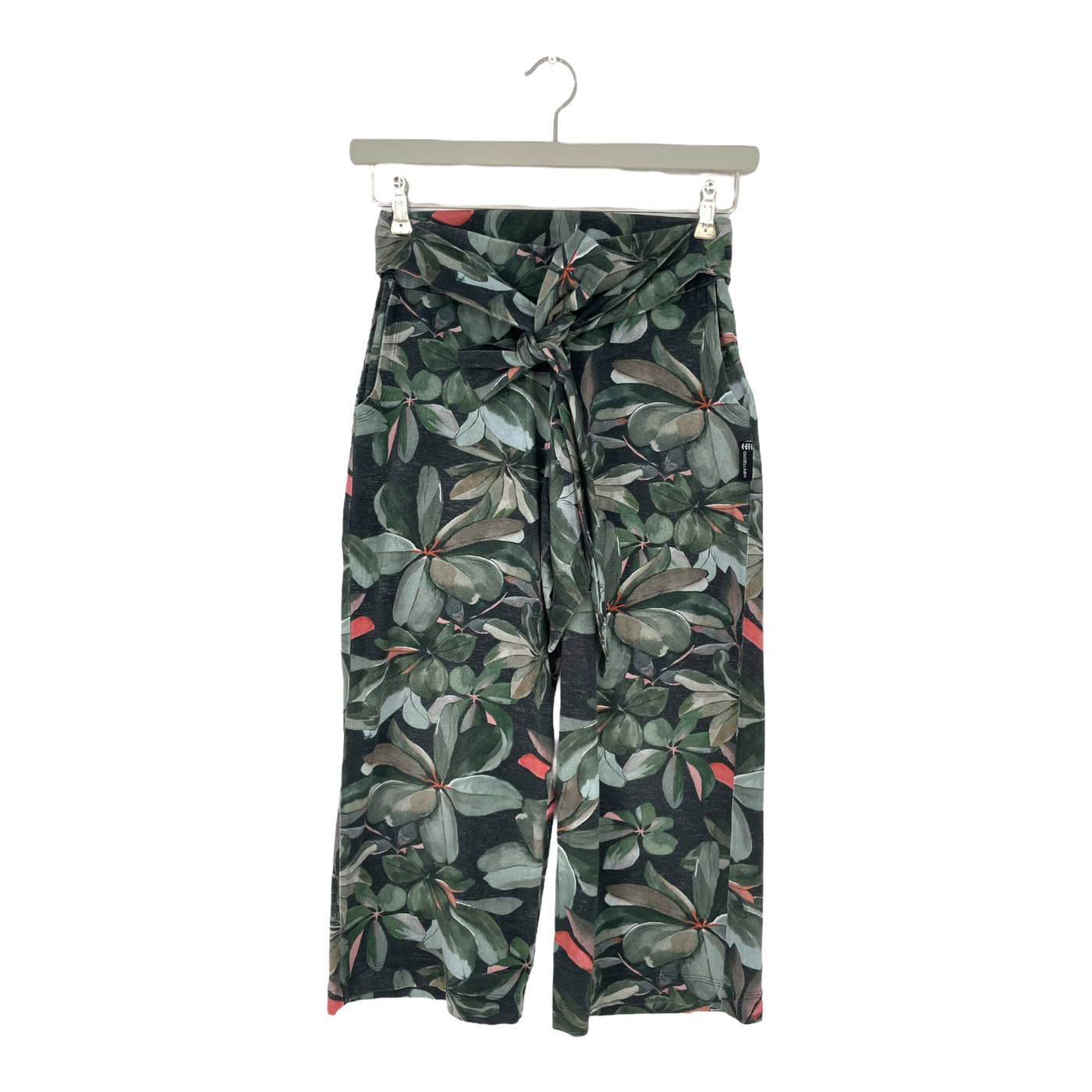 Ommellinen cropped belted culottes, leafs | woman XS