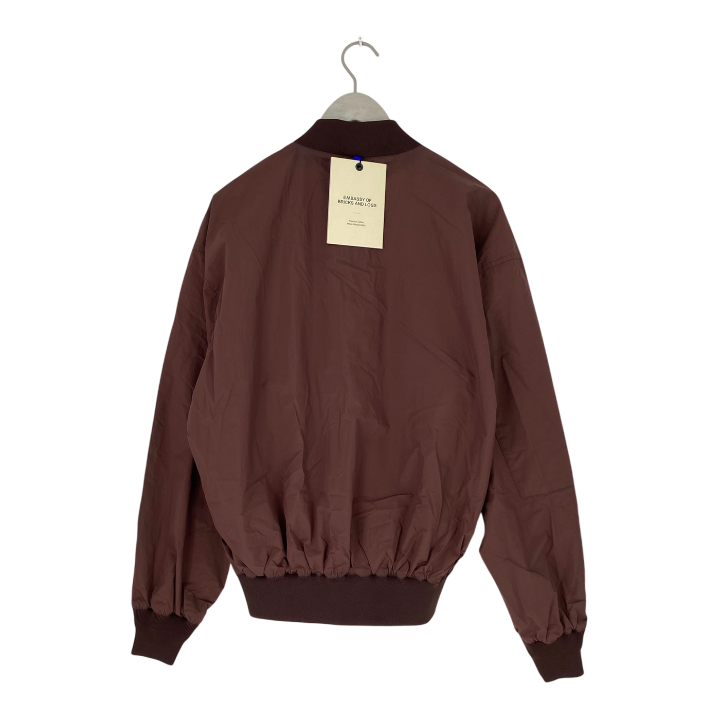Embassy of Bricks and Logs khudi bomber jacket, plum | unisex S