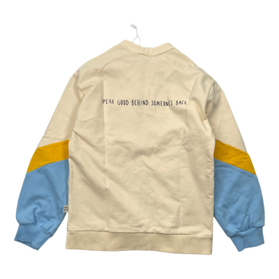 Mainio zipper sweatshirt, cream | 134/140cm