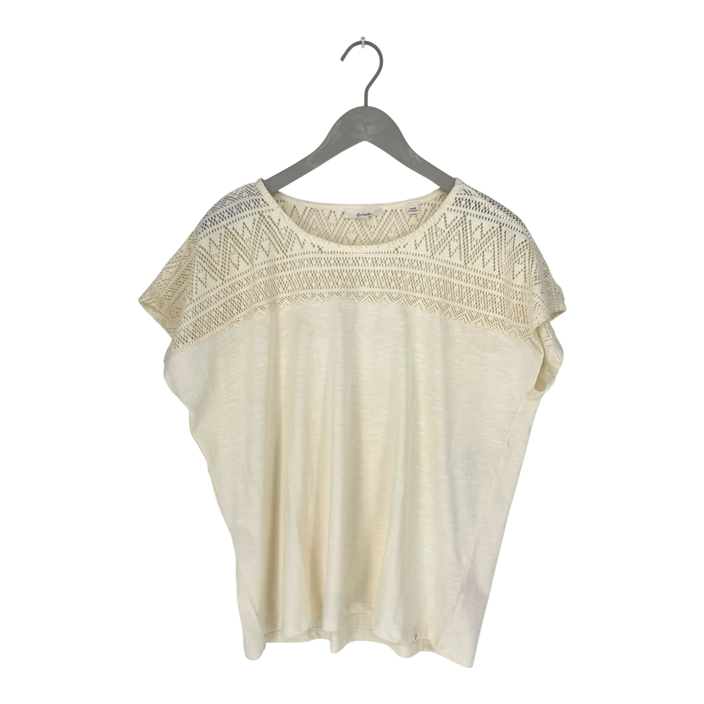 Tranquillo lace t-shirt, cream | woman L