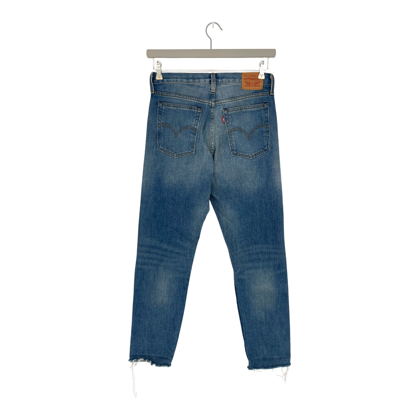 Levis weiße Eichenkegel Jeans, waschstärkem Denim | Frau 28