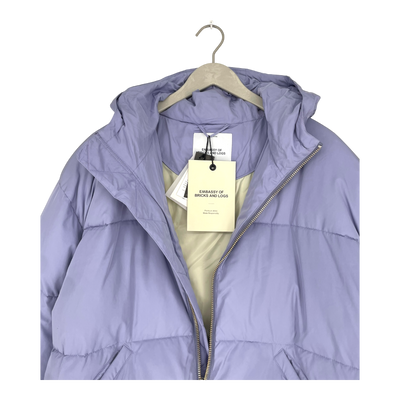 Embassy of Bricks and Logs elphin puffer jacket, lilac | unisex S