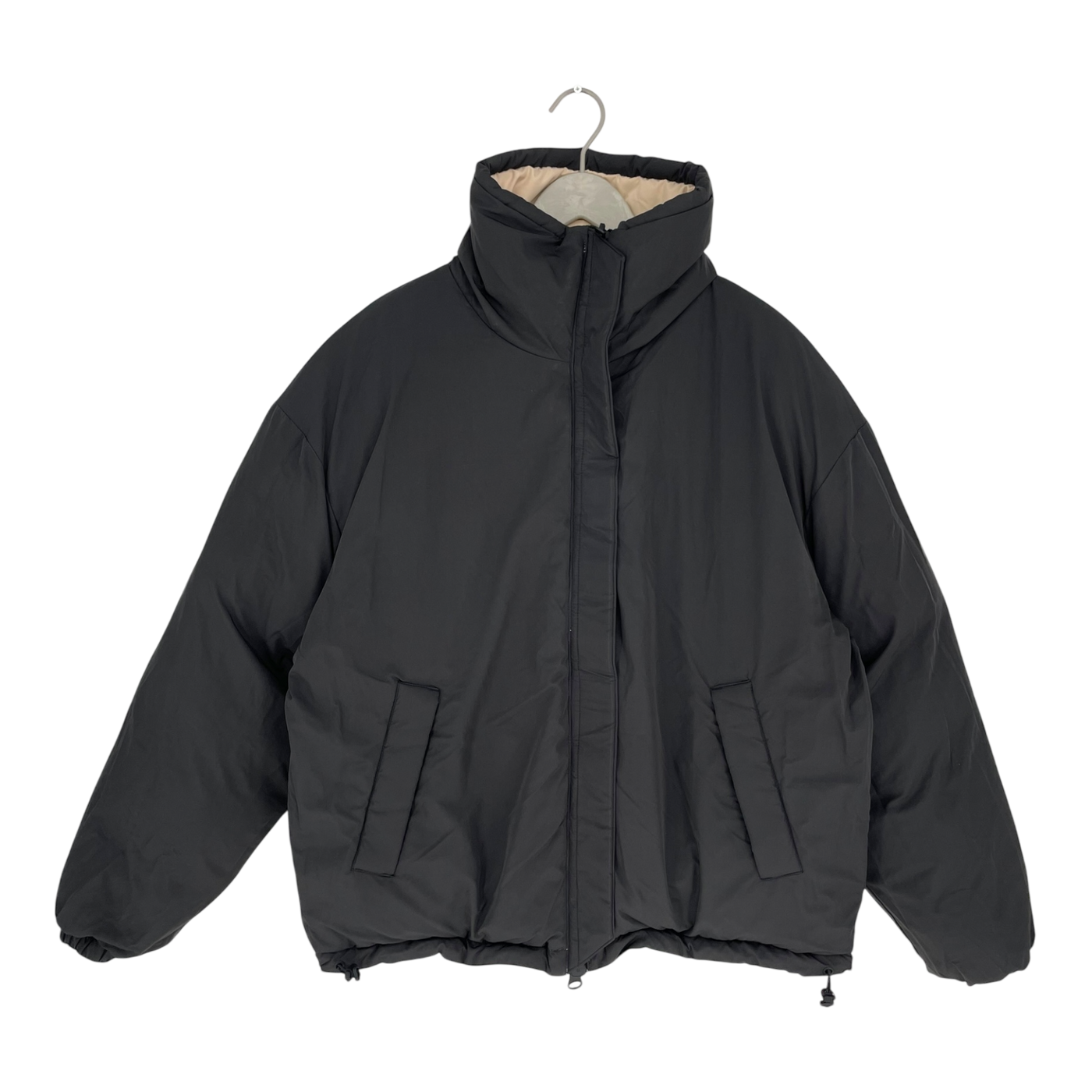 Embassy of Bricks and Logs reversible puffer jacket, beige/black | unisex S