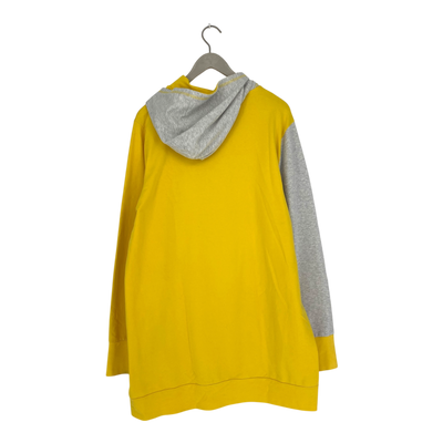 Ommellinen hoodie tunic, grey/yellow | woman 3XL