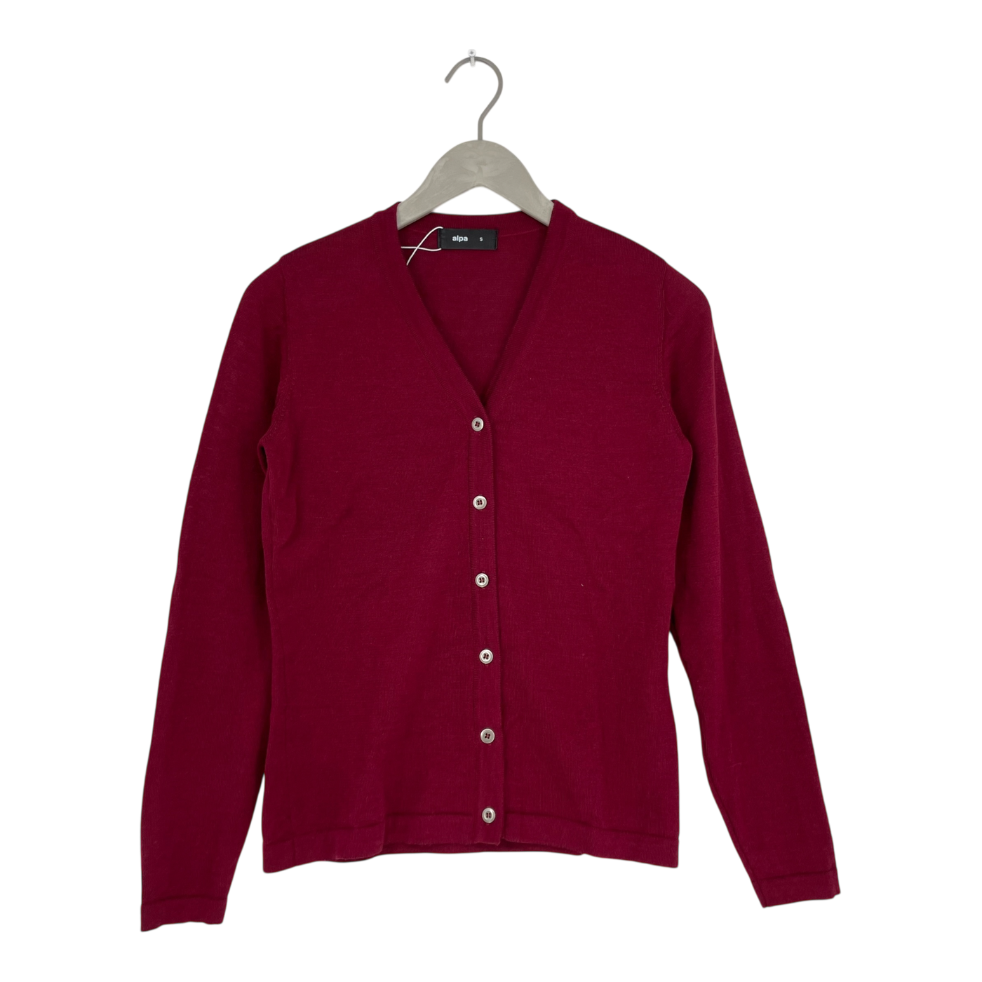 Alpa silent alpaca wool cardigan, wine | woman S