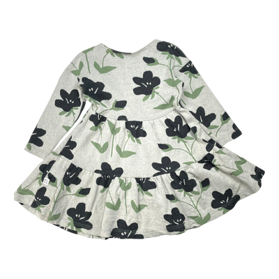 Mainio jacquard dress, flowers | 98/104cm