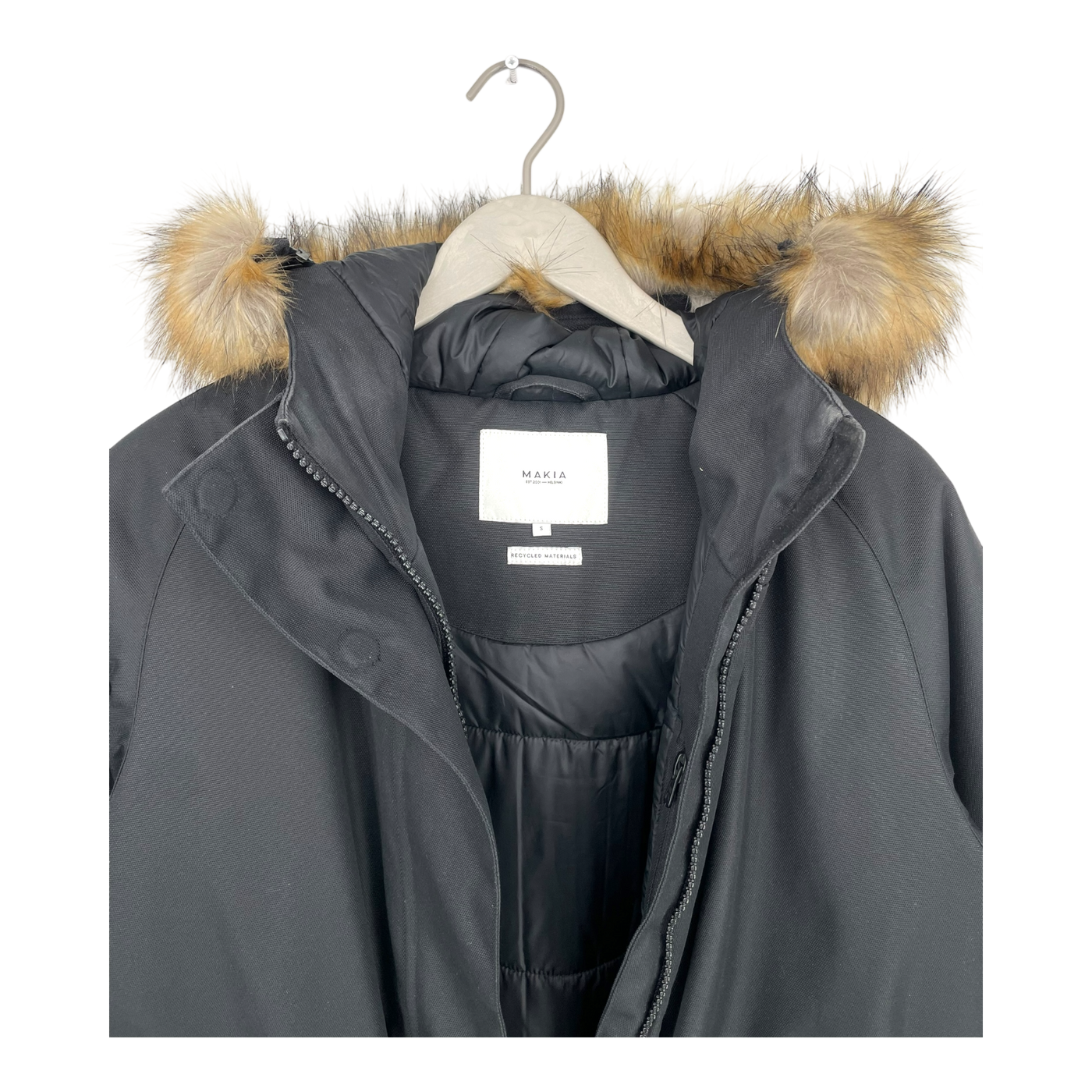 Makia winter parka jacket, black | woman S
