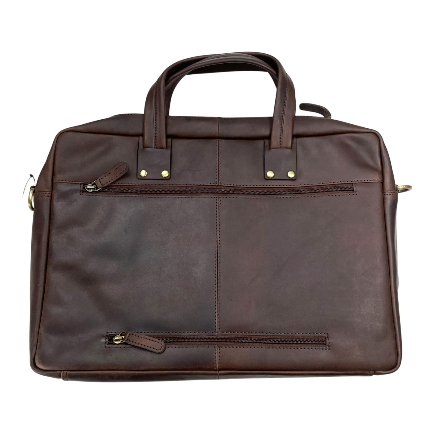 Harold's Bags leather ‭briefcase, chocolate brown