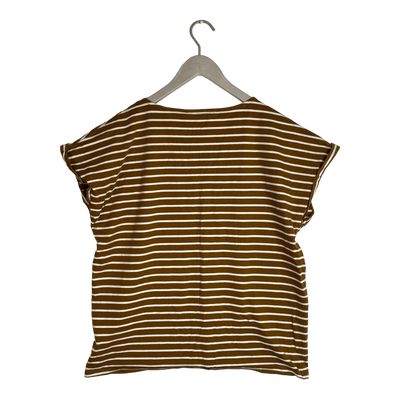 People tree stripe t-shirt, brown | woman L