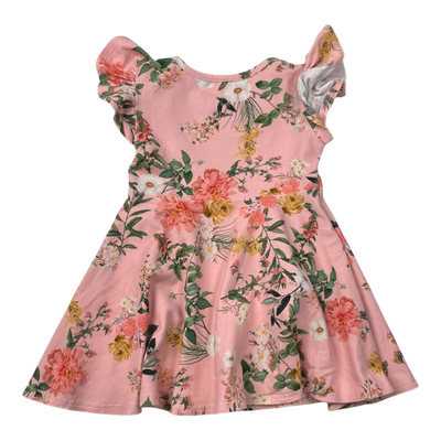 Metsola frill dress, flowers | 86/92cm