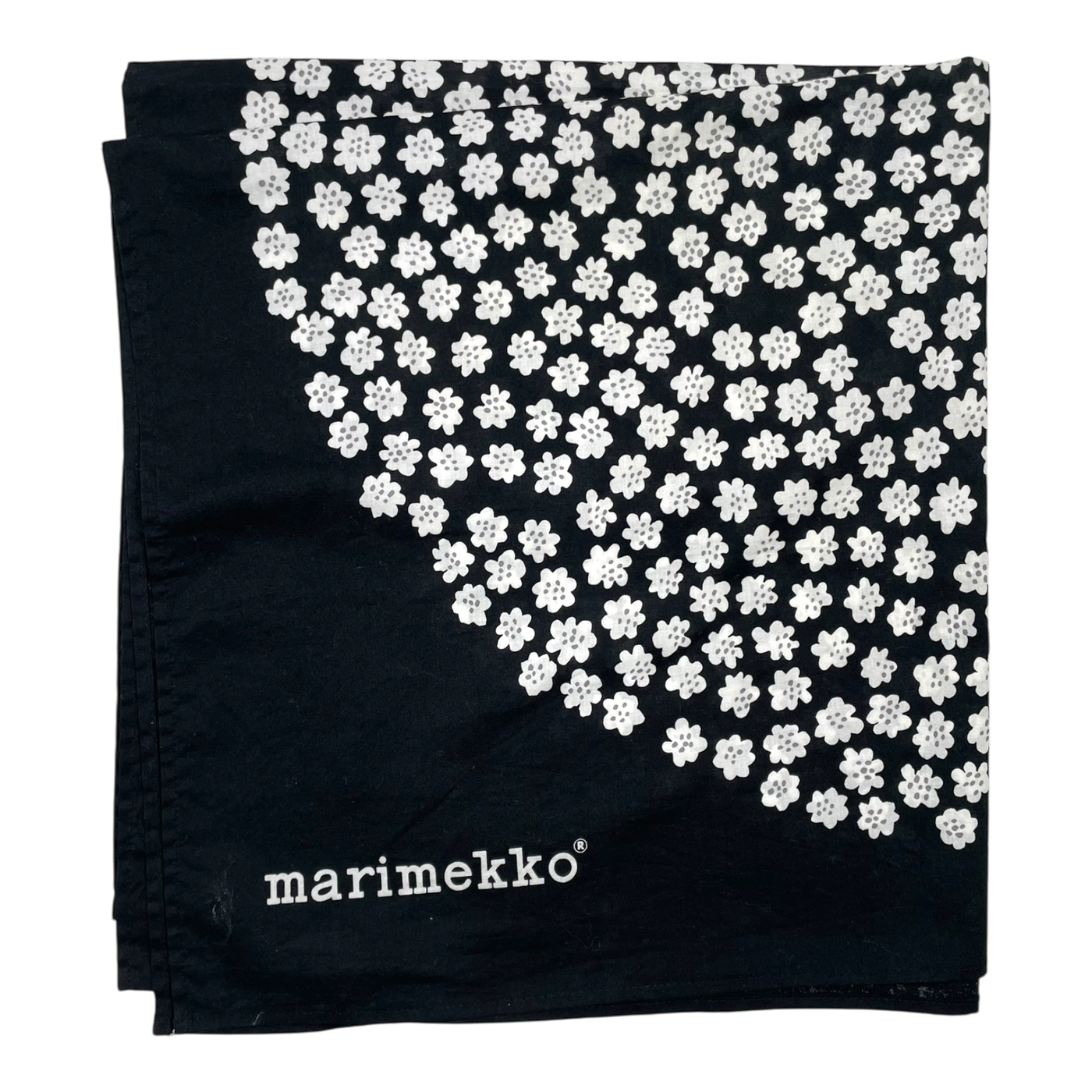 Marimekko woven cotton scarf, flowers