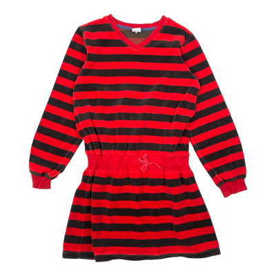 Polarn O. Pyret velour dress, stripes | 146/152cm