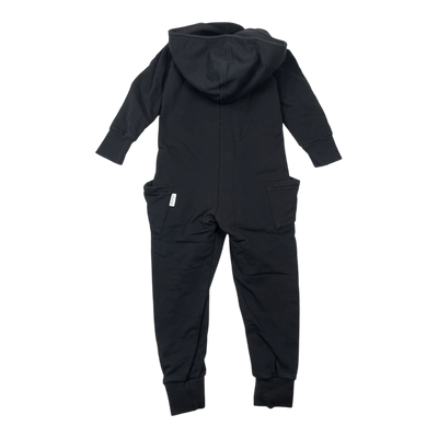 Gugguu sweat jumpsuit, black | 116cm