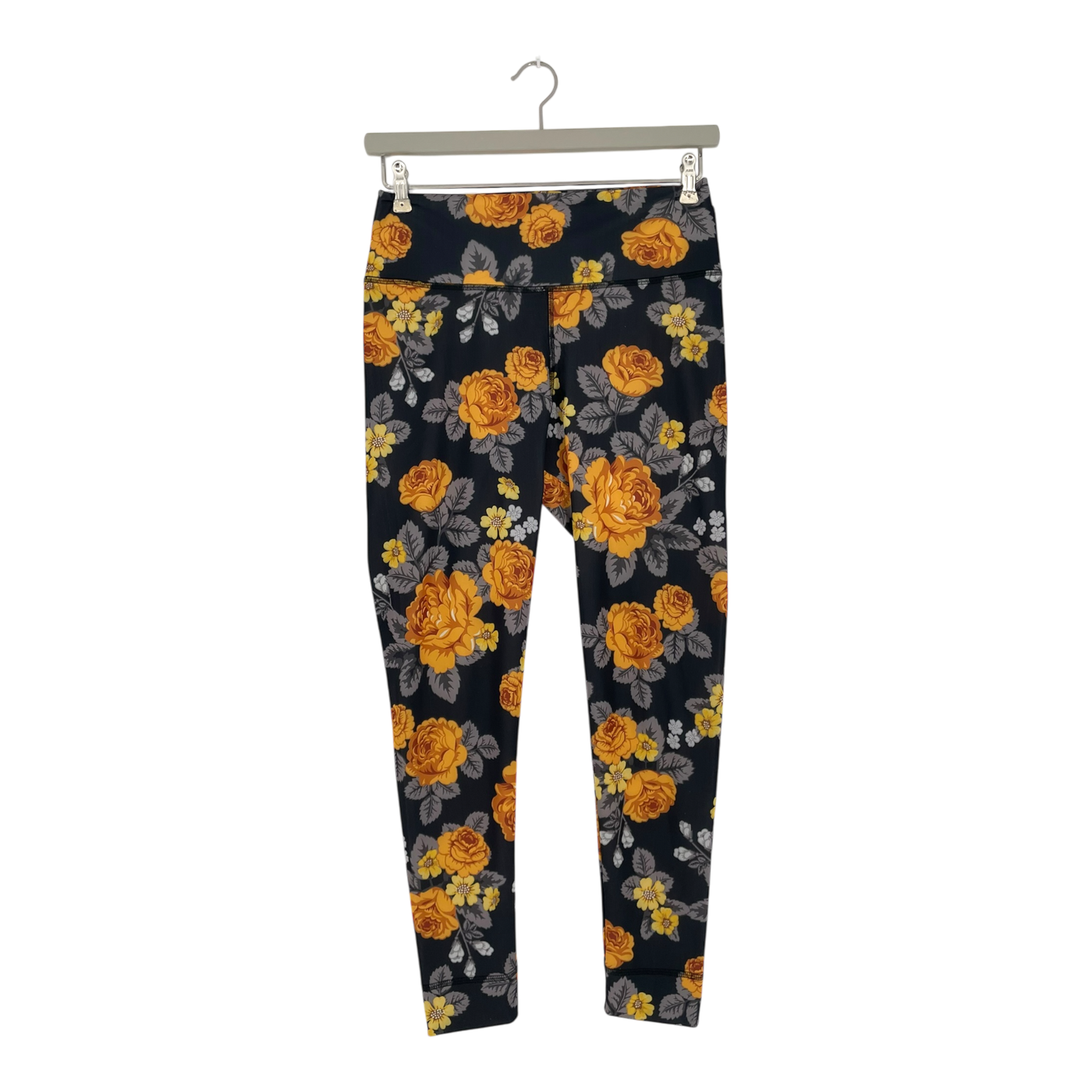 Ommellinen sport leggings, yellow flowers | woman L