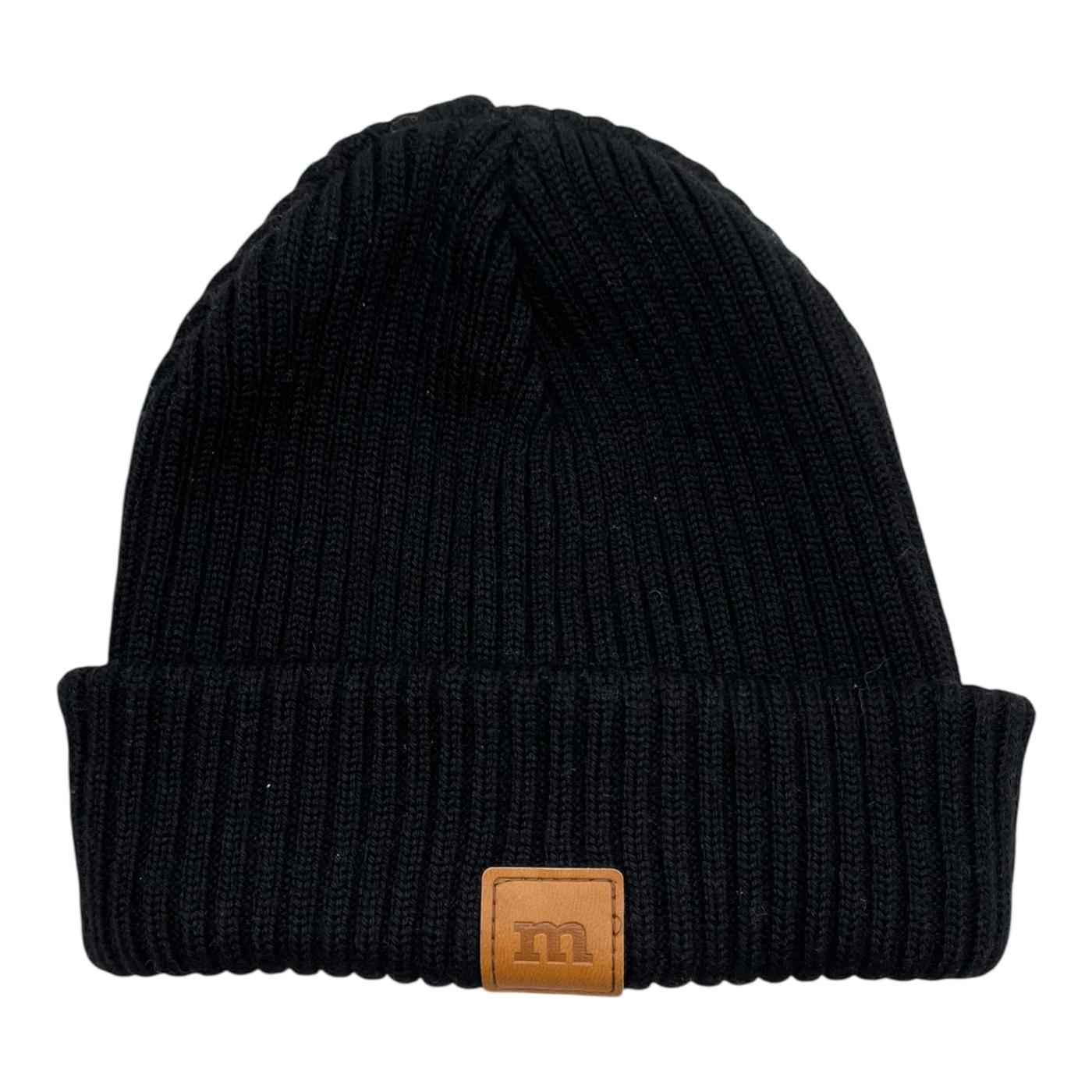Metsola thick merino wool beanie, black | 1-2y