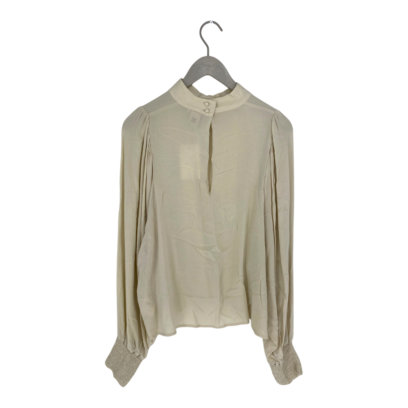 Kaiko puff blouse, cream white | woman L