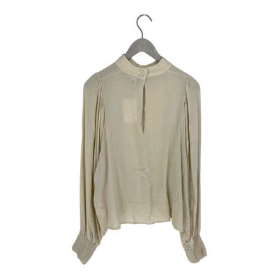 Kaiko puff blouse, cream white | woman L