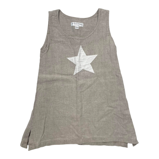 Bypias linen dress, star | 128/134cm