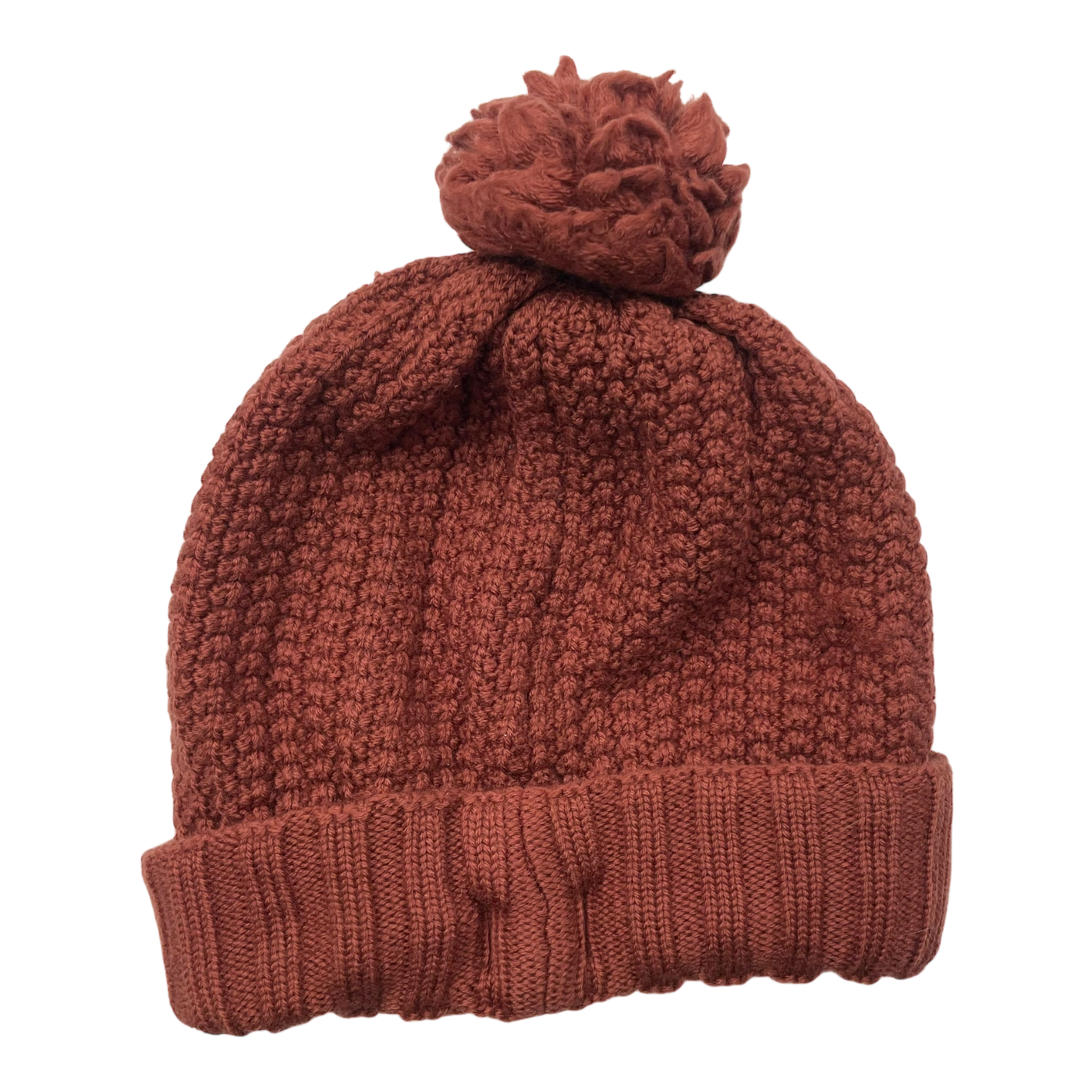Gugguu merino beanie with pom, rust | 52/53cm