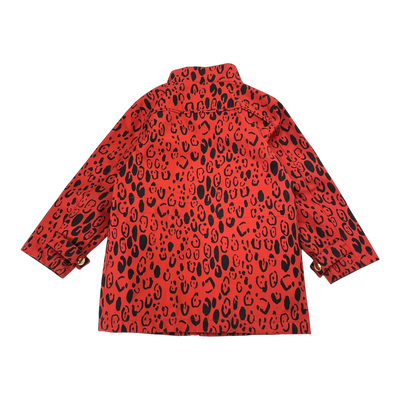 Mini Rodini leopard jacket, red | 104/110cm