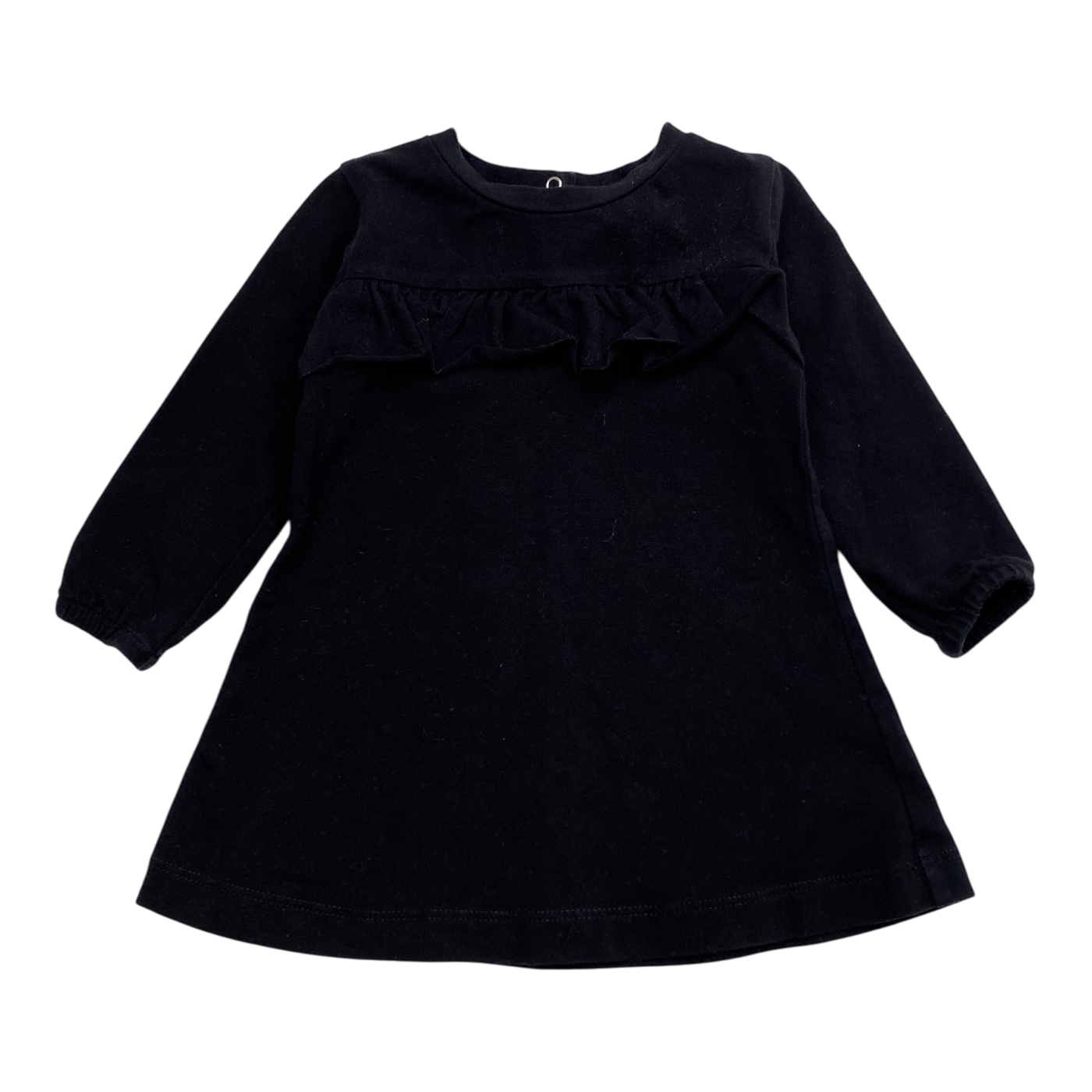 Metsola frill dress, black | 62/68cm