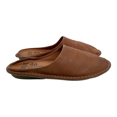 VIBAe Roma leather slippers, cognac brown | 46