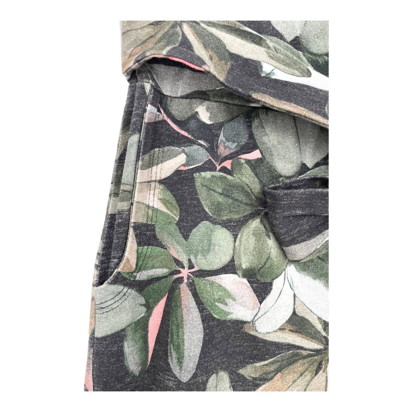 Ommellinen cropped belted culottes, leafs | woman XS