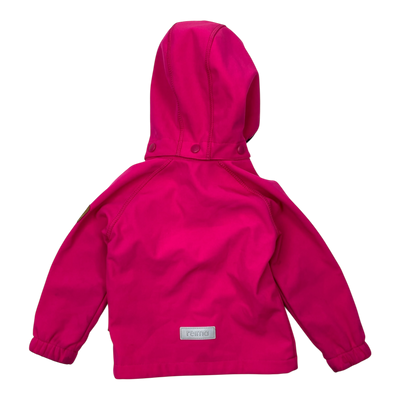 Reima vantti softshell jacket, bright pink | 86cm