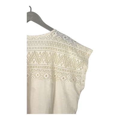 Tranquillo lace t-shirt, cream | woman L