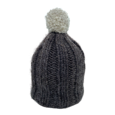 Myssyfarmi pom beanie, dark grey | onesize
