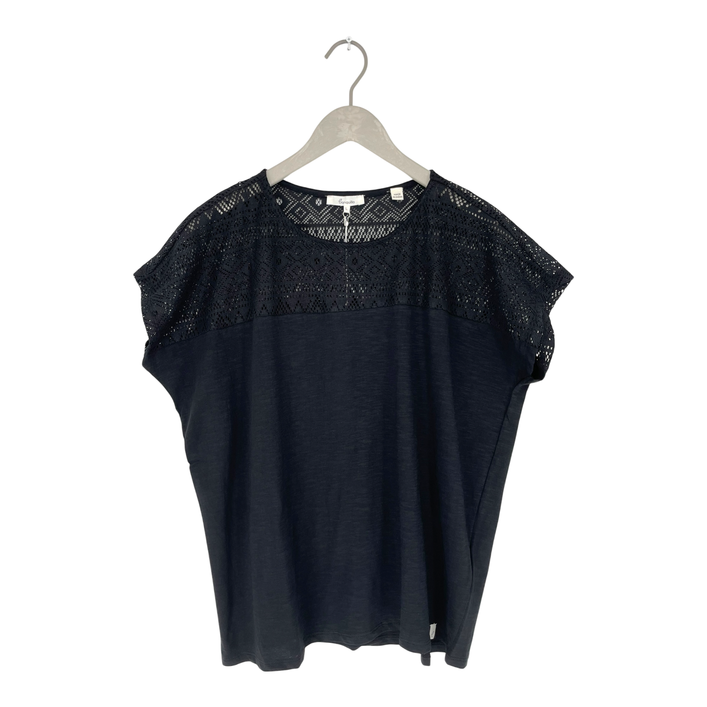 Tranquillo lace t-shirt, black | woman L