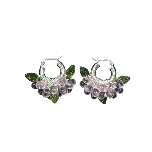 Annele mini baby blossom earrings, silver