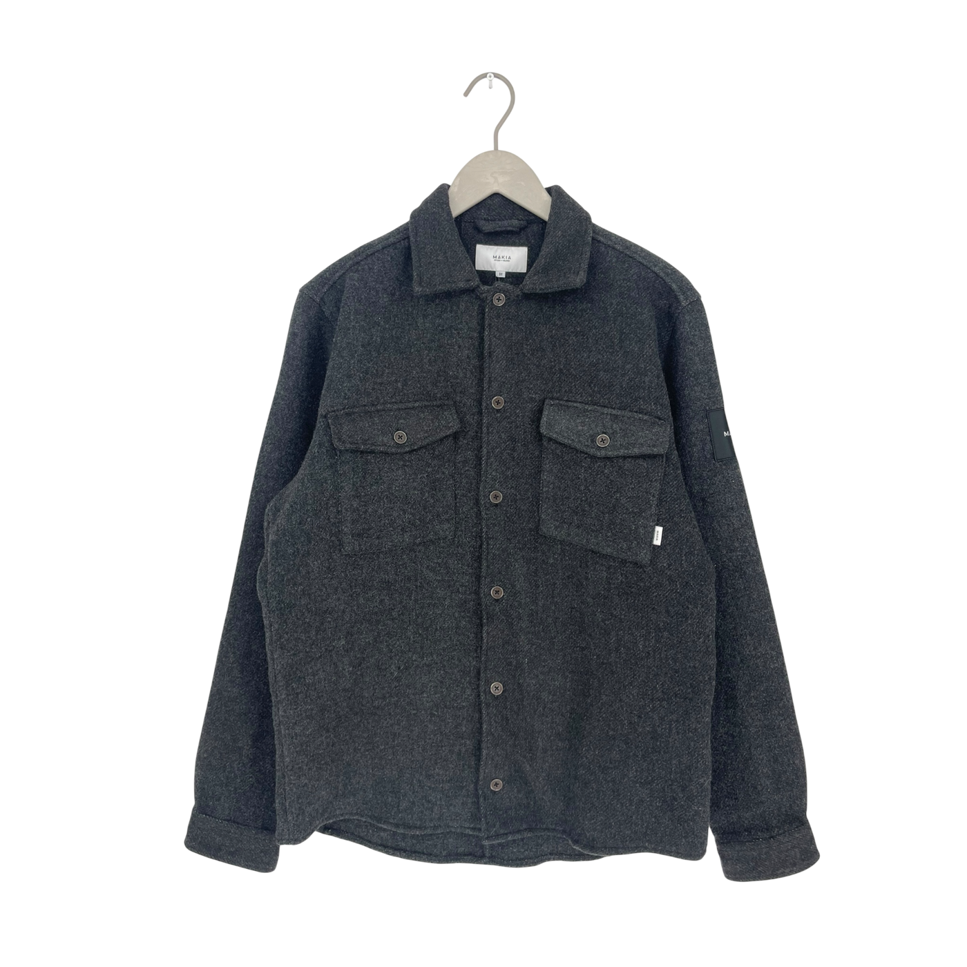 Makia rover overshirt, dark grey | man M