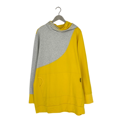 Ommellinen hoodie tunic, grey/yellow | woman 3XL