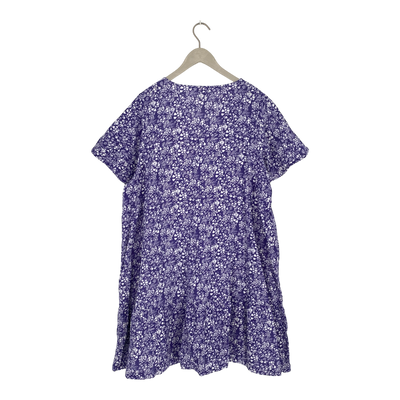 Kaiko muslin frill button dress, royal blue | woman XL