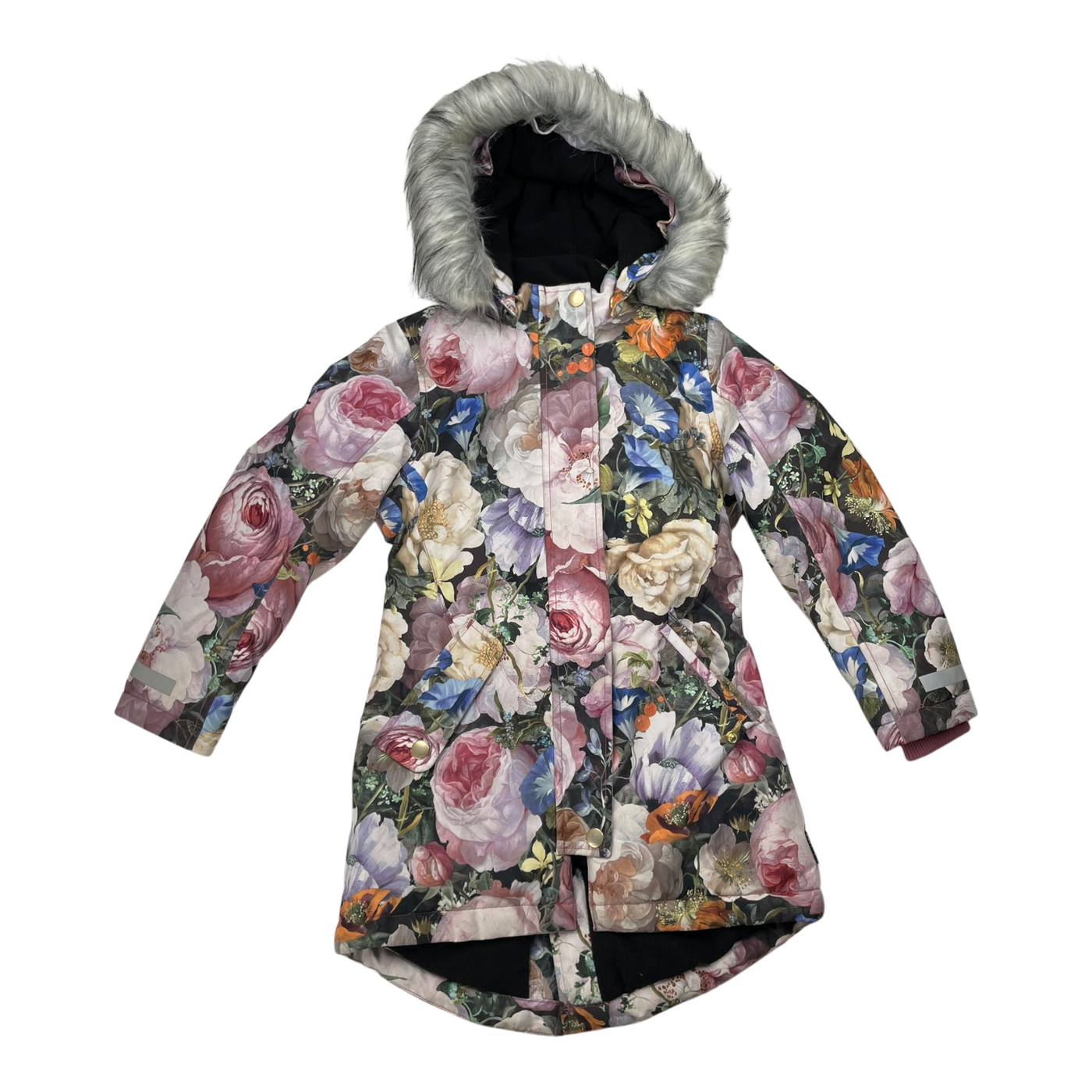 Molo peace winter parka, flowers | 128cm