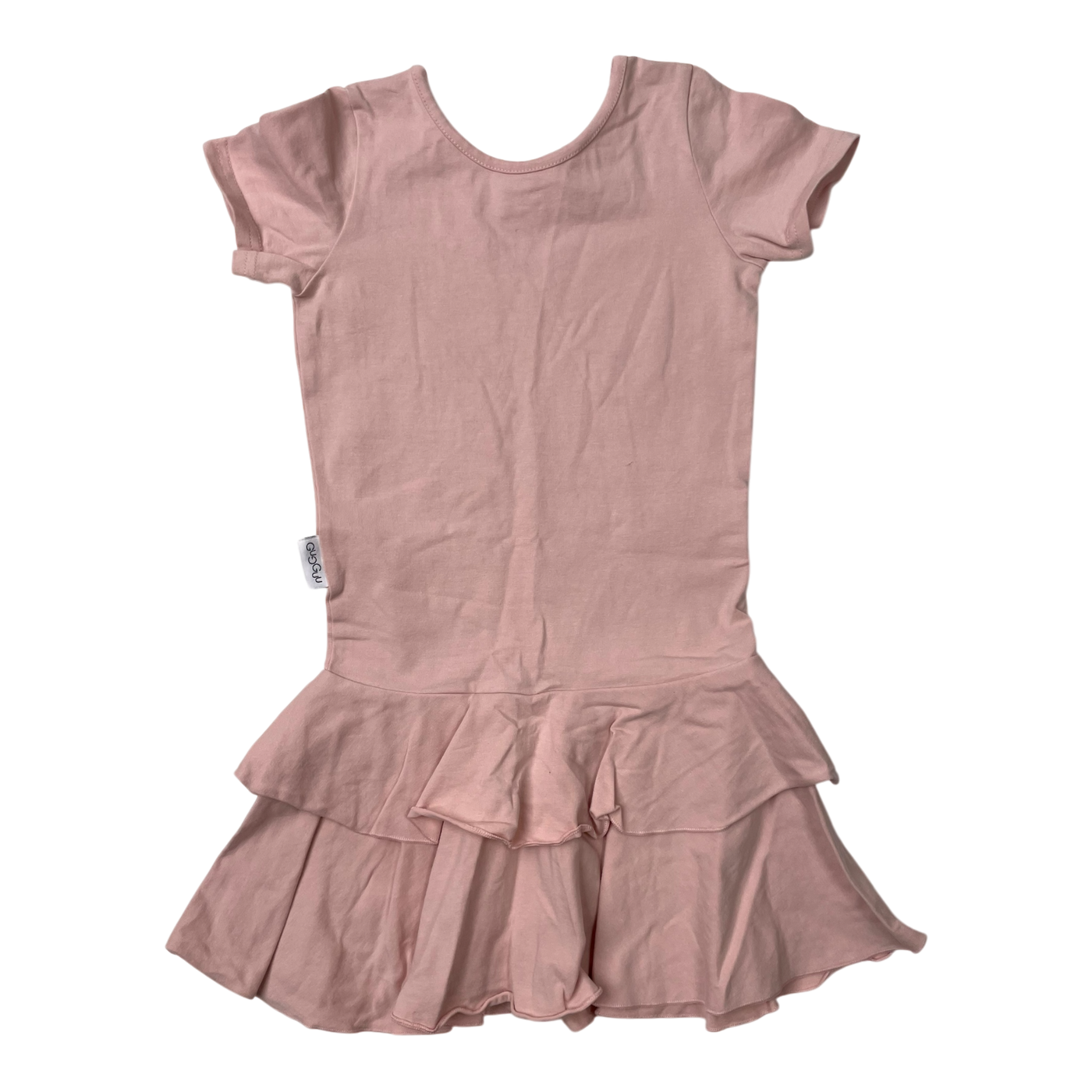 Gugguu t-shirt frilla dress, salmon pink | 110cm