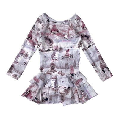 Gugguu frilla dress, skating animals | 92cm