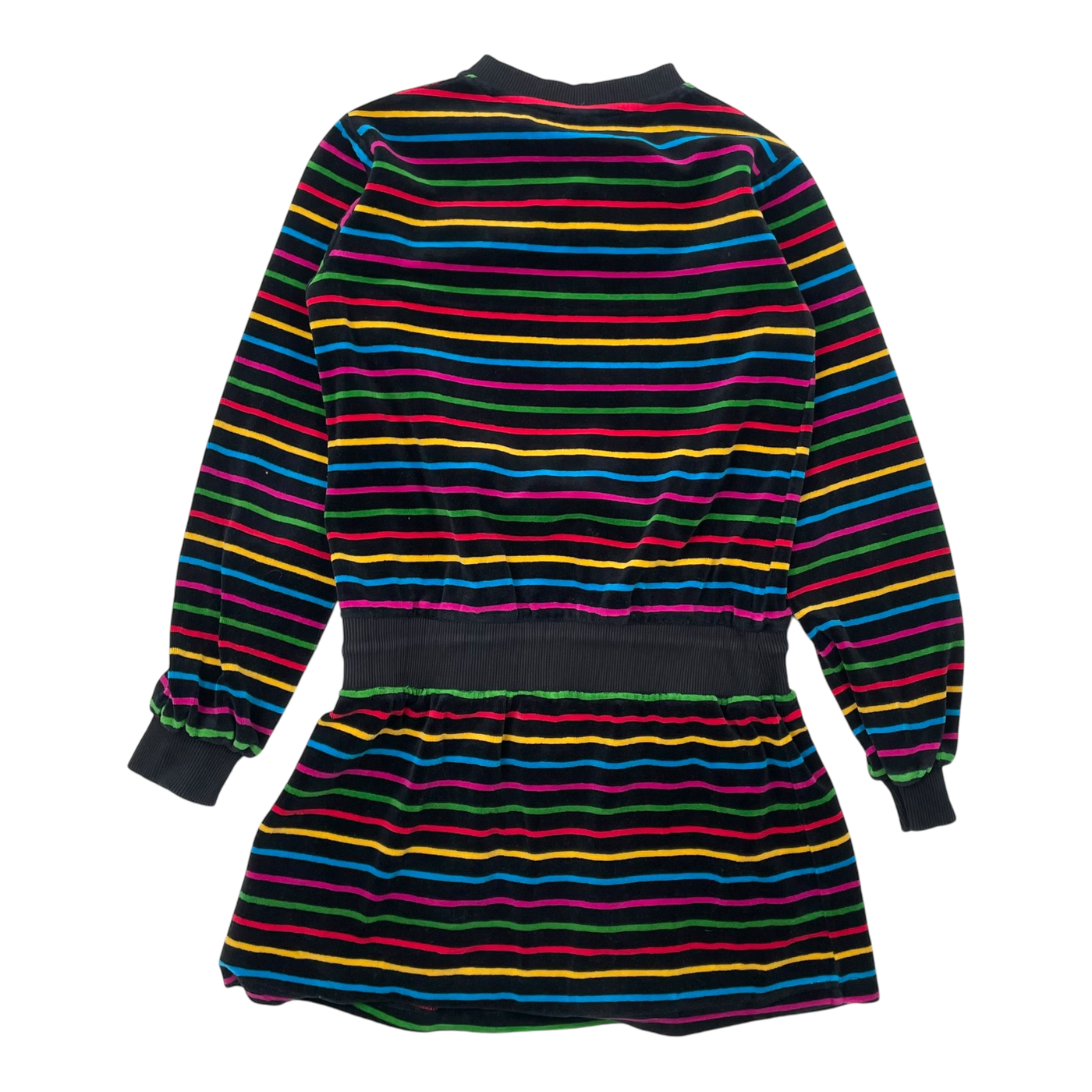 Polarn O. Pyret velour dress, stripes | 146/152cm