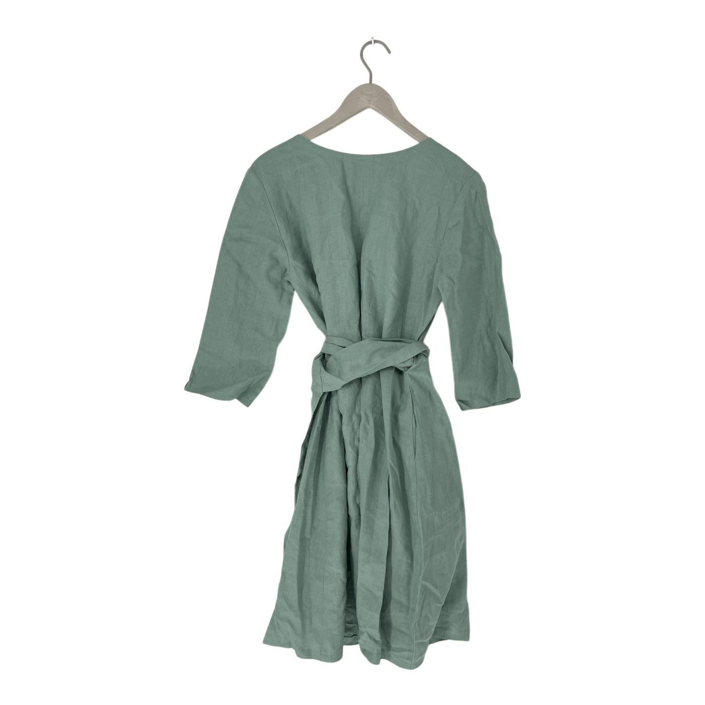 Nakoa linen wrap dress, tea green | woman M