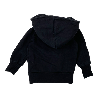 Gugguu zipper hoodie, black | 80cm
