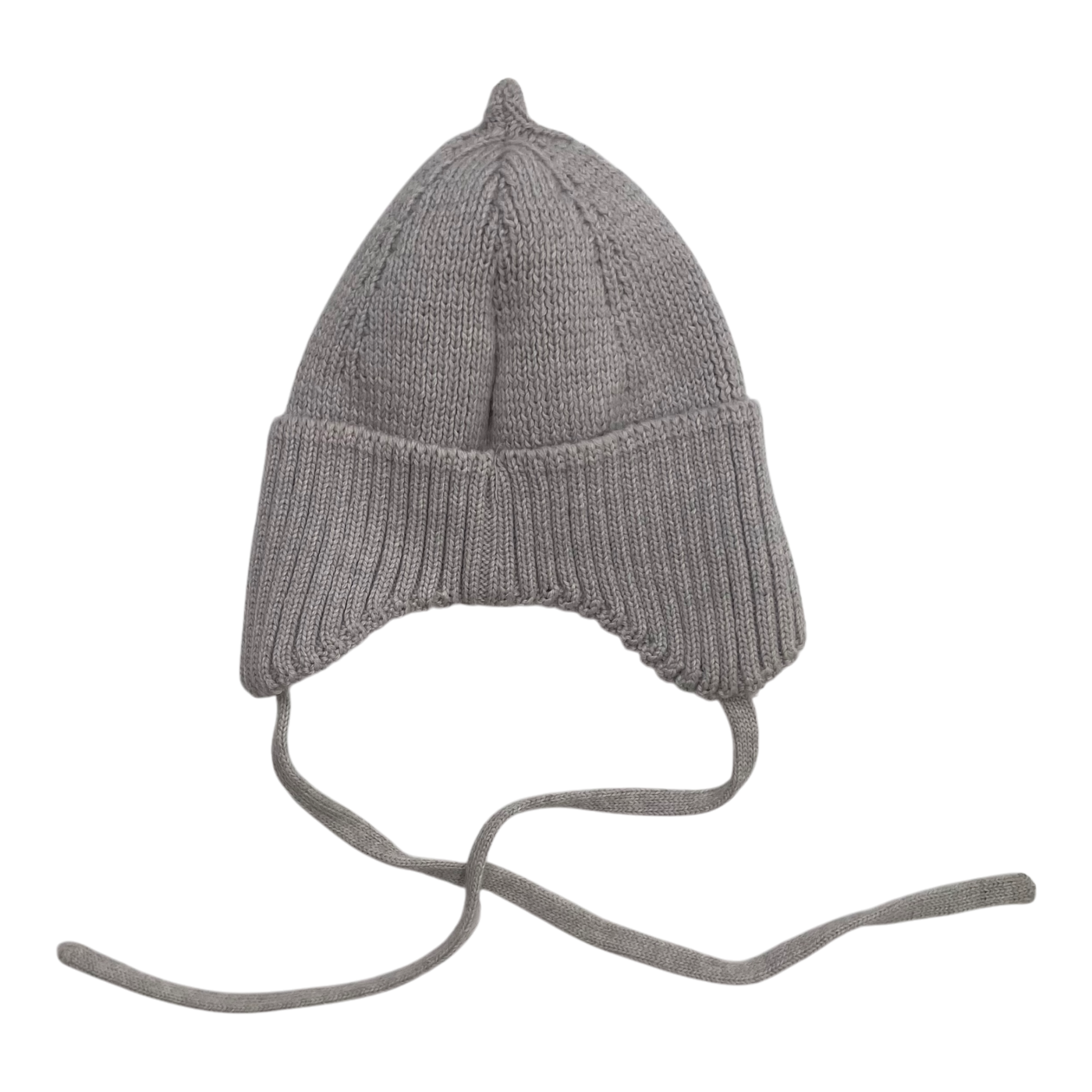 Mainio cotton rib beanie, grey |  2-6y
