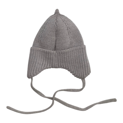 Mainio cotton rib beanie, grey |  2-6y