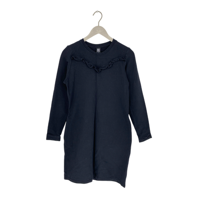 Kaiko ruffle sweat dress, black | woman S