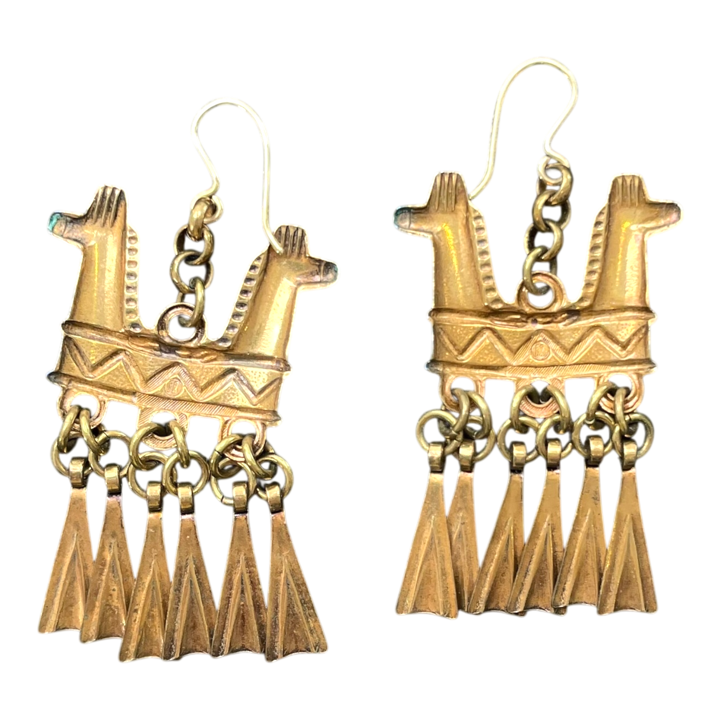 Kalevala Koru kaksipäinen hevonen earrings, bronze