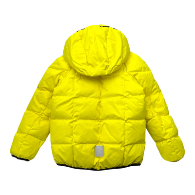 Reima down jacket, neon yellow | 116cm