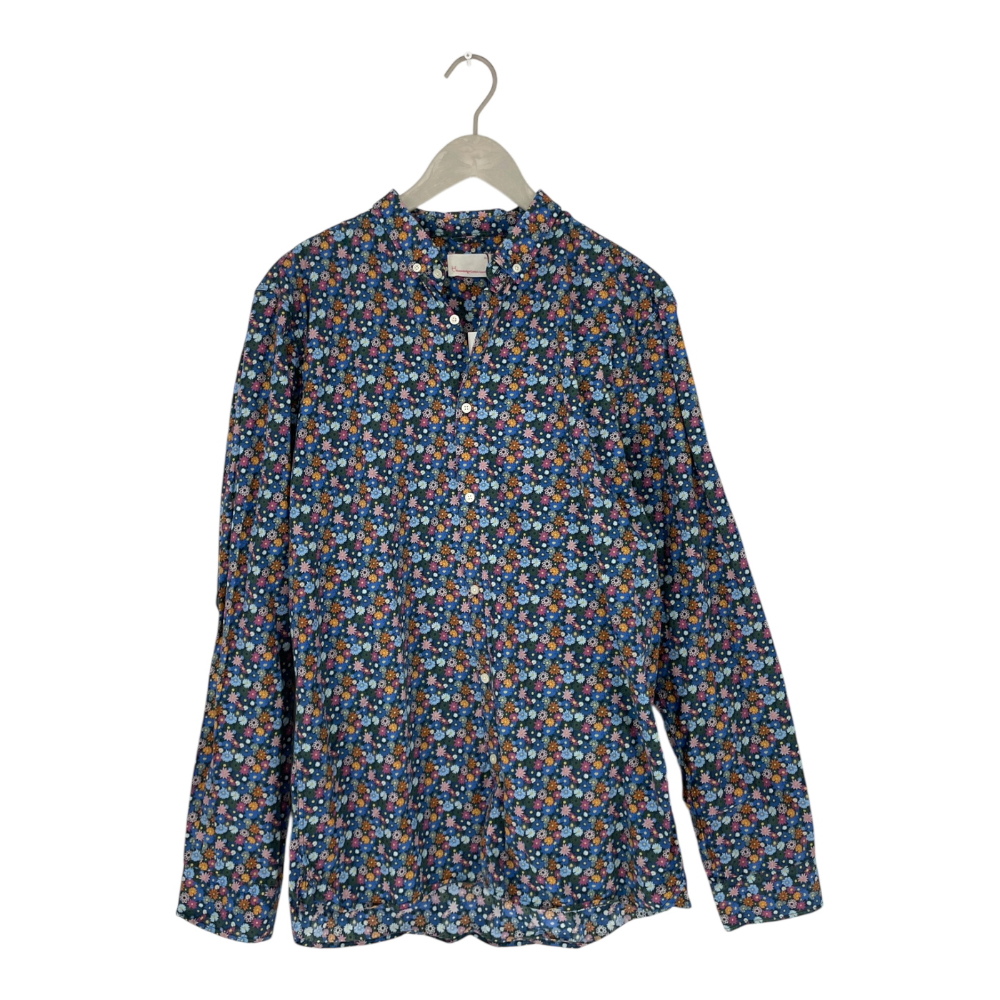 Knowledge Cotton collar shirt, flower | man XL
