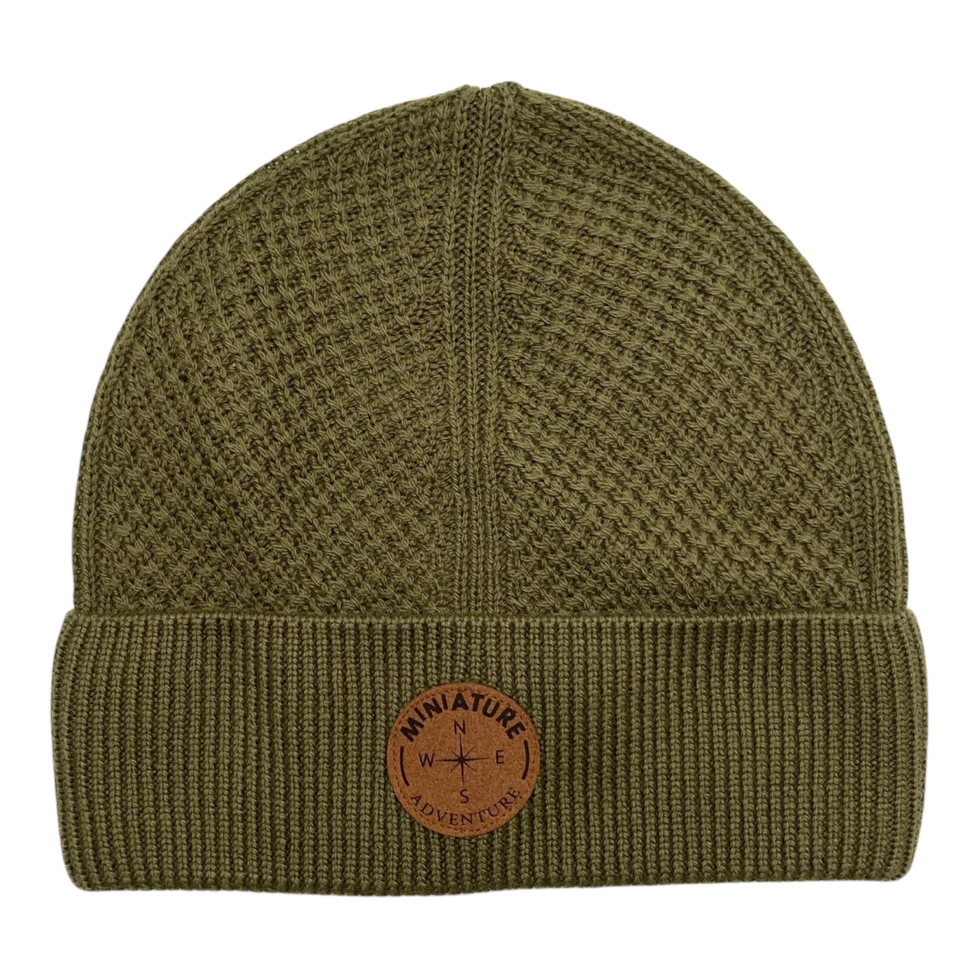 Mini A Ture matboje merino beanie, moss green | 8-10y