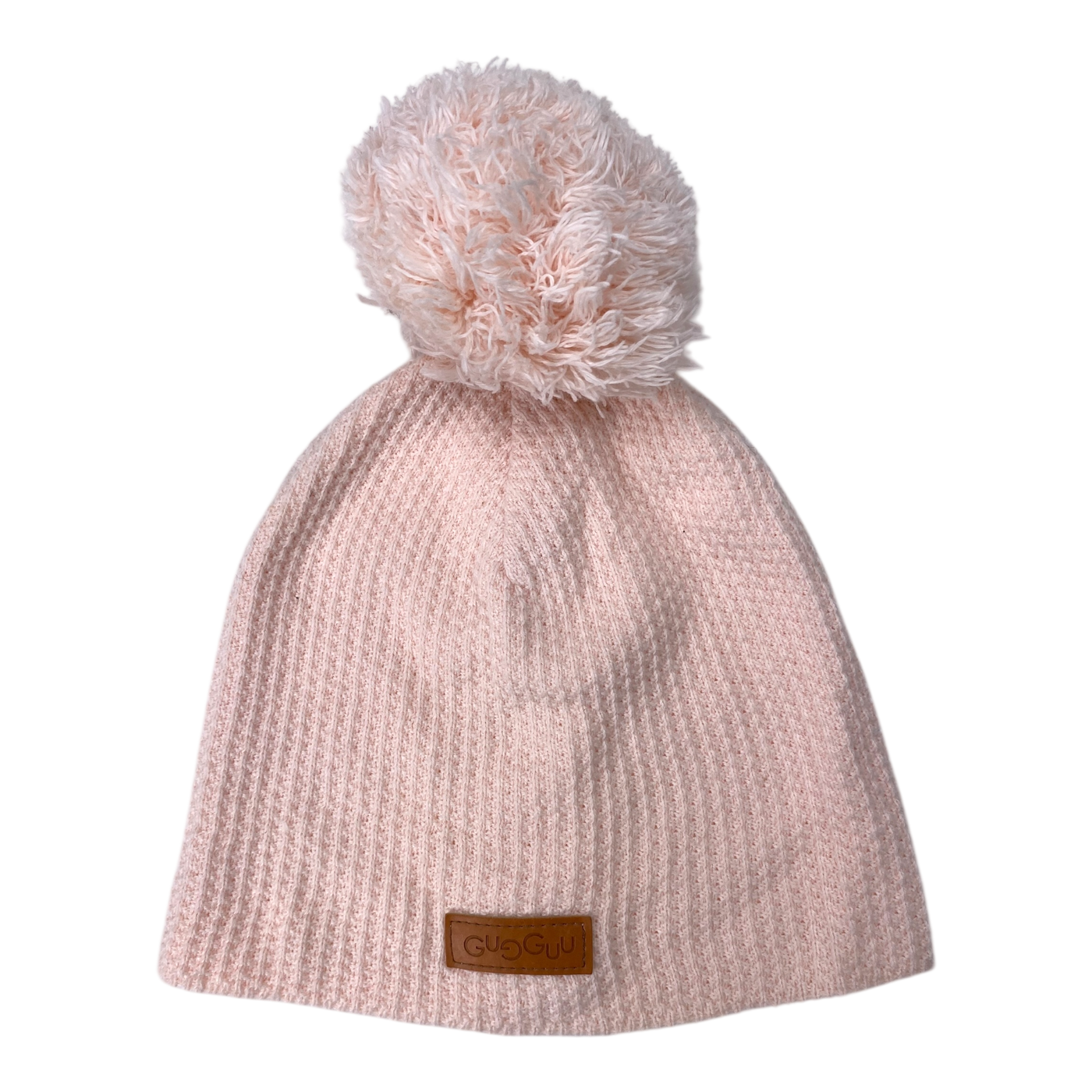 Gugguu knitted beanie with pom, light rose | 49/51cm