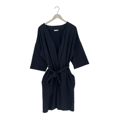 Riva Clothing wrap sweat dress, black | woman L/XL